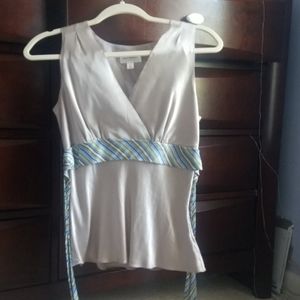 Top Size small Gold/Tan with multicolor tie